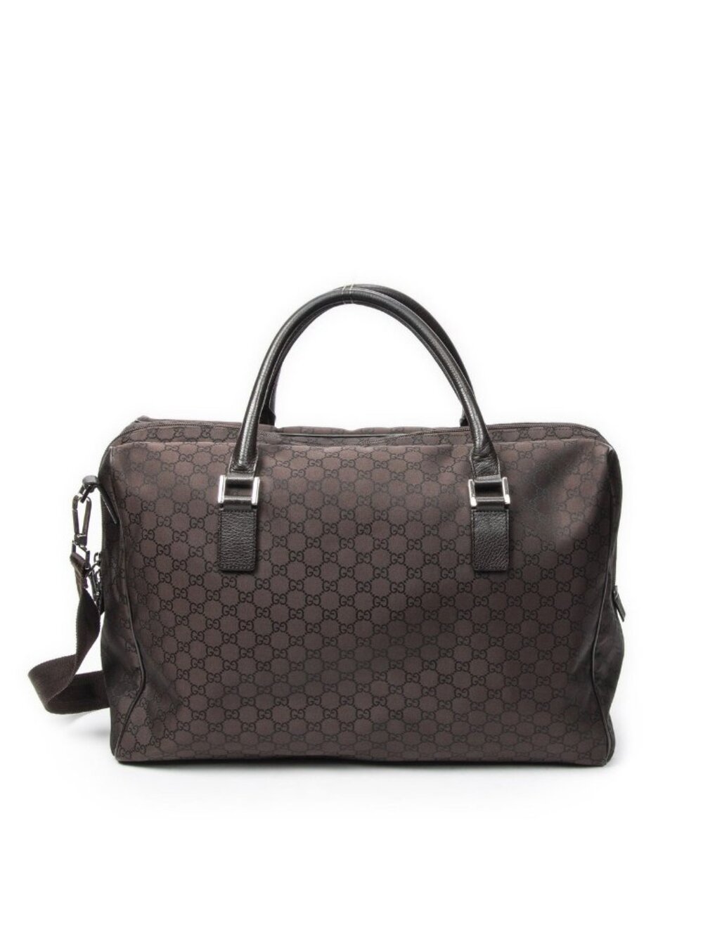 Gucci Soft Weekender Dark Brown GG Nylon Canvas